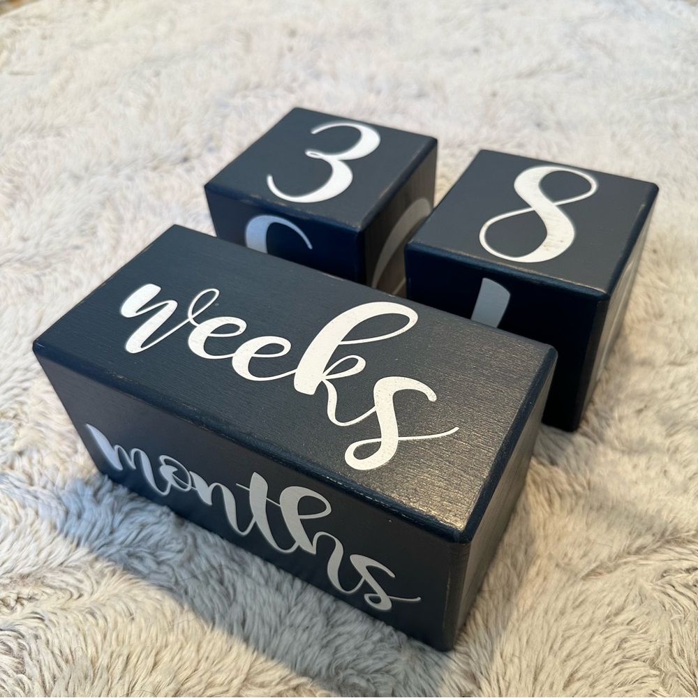Baby milestone blocks